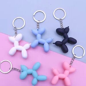 NWT Balloon Dog Keychain new in packaging three color available Pink/Blue/white